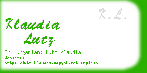 klaudia lutz business card